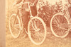 1890s Mounted Albumen Print 6½x4¼'' - Couple Posing with Bicycles V20