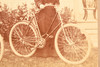 1890s Mounted Albumen Print 6½x4¼'' - Couple Posing with Bicycles V20