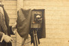 Late 1800s Mounted Albumen Print 7x9 - Portrait of Photographer with Camera V26