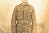1917 3½x5½" RPPC Photo - US ARMY World War I Era Solider in Uniform V25