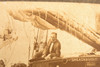 1890s Mounted Albumen Print 10x8 - Power Yacht Dreadnaught & Passengers V23