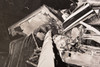 1970s 10x8" Gelatin Silver Photo - Crashed Semi Truck Accident V26