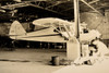 1940s 8x10'' Gelatin Silver Photo - Monocoupe 90 Aircraft in Workshop V28