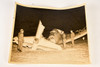 1940s 10x8'' Gelatin Silver Photo - Crashed Vultee A-31 Vengeance WWII Plane V21
