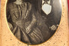 Early Daguerreotype ID'd Man & Woman Couple in 1/4 Plate Wood Composite Case V21