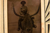 Rare 1910s Tintype 3⅝x5⅝" - Gentleman Riding Longhorn Antique Photo V26