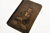 Tintype Photo 2⅜x3¾" - Studio Portrait Gentleman Posing with Violin V28