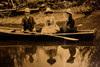 Tintype 5½x4¼" - 3 People in Canoe Beautiful Victorian Antique Photo V26