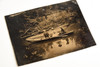 Tintype 5½x4¼" - 3 People in Canoe Beautiful Victorian Antique Photo V26