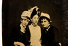 Tintype 2¼x4" - 3 Women in Fine Victorian-era Attire Antique Photo V22