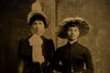 Tintype 2½x3⅜" - 2 Women in Fine Victorian-era Attire Antique Photo V20