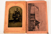 Bon Ton Tintype 2¼x3½'' - Father & Son in Original W.H. Pearce Paper Folder V29
