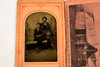 Bon Ton Tintype 2¼x3½'' - Father & Son in Original W.H. Pearce Paper Folder V29