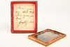 Ruby Ambrotype Photo of Young Man with Inscription in Half 1/9 Plate Case V23