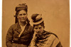 Tintype Photo 2½x3⅞" - Portrait of 2 Victorian Ladies in Unique Clothing V26