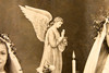 1917 Cabinet Card Photo 6½x4¼ - Dual 1st Communion Portrait V23