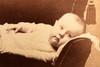 1860s CDV Carte-de-visite Albumen Photo - Lounging Victorian Baby V23