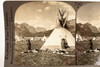 1900 Keystone Stereoview Photo - Blackfeet Indians Glacier National Park V25