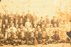 1890s Mounted Albumen Print 12x7¾" - Victorian American School Class Photo V26