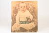 1890s Enlarged Colored Photo Portrait of Middle Aged Looking Baby - 11¾x14 V27