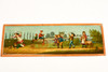Late 1800s Magic Lantern Slide - 9⅜x3⅛" Lively Illustration of Children Playing