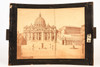 Late 1800s Megalethoscope Albumen Photo Slide 17½x11¾" - S. Peter's Rome V25