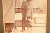 Late 1800s Mounted Albumen Print 5¼x7⅜'' - 2 Gentleman Posing on Train Car V24