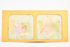 Victorian-era Artist Drawing - 1860s French Tissue Stereo View Card - 6¾x3¼" V29