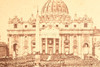 Late 1800s Megalethoscope Albumen Photo Slide 17½x11¾" - Easter Sunday Rome V29