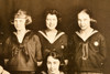 1920s Silver Gelatin Print 13½x11½'' - Young Female Sports Team with Trophy V21