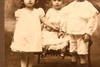 Late 1800s Mounted Albumen Print 6x8½'' - Group Portrait of 3 Young Siblings V24