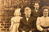 Early 1900s Mounted Print 7x6'' - Outdoor Portrait of Victorian Family V21