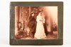 1890s Mounted Albumen Print 6x5'' - 2 Victorian Women 1 Dressed as Man V29