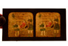 3 Young Victorian Girls - 1860s French Tissue Stereo View Card - 6⅝x3¼" V22