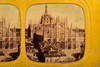 Milan Cathedral Italy - 1860s French Tissue Stereo View Card - 7x3⅜" V28