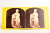 1862 Stereoview Photo 6⅞x3¼" - The Reading Girl London International Exhibition