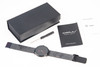 Mens CRRJU Minimalist Wrist Watch Stainless Steel Black Band 2150 NEAR MINT V28