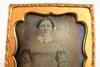 Daguerreotype Photo of Victorian Lady in Fine Dress 1/9 Plate No Case V20