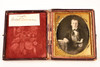 1850s Daguerreotype Photo IDed Victorian Gentleman w Hallmark 1/6 Plate Case V26