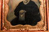 Tintype Photo of Victorian Lady Holding Book in Half a 1/9 Plate Case V25