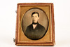 1850s Daguerreotype Photo Gentleman in 1/6 Plate Case By Samuel H. Peck CT V20