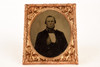 Tintype Photo of Victorian Gentlman 1/6 Plate with Ornate Brass Mat NO CASE V23