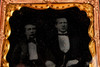 Ruby Ambrotype of Two Victorian Gentleman in 1/6 Plate Wood Composite Case V24