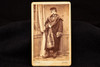 1860s CDV Carte-de-visite Photo 2½x4" - Man in Heavy Fur-Trimmed Coat & Hat V21