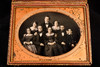 1850s Daguerreotype Photo 1/2 Plate Family Portrait of 8 By C. H. Williamson V21