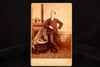 1870s Cabinet Card 4¼x6½ Photo - Gentleman Posing in Ornate Studio Setting V29
