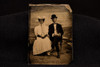 Tintype Photo 2½x3½" - Victorian Couple Portrait with Ocean Backdrop V27