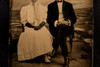 Tintype Photo 2½x3½" - Victorian Couple Portrait with Ocean Backdrop V27