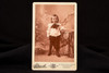 1890s Cabinet Card 4¼x6½ Photo - Victorian Boy in Stylized Studio Setting V21