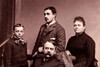 Late 1800s Cabinet Card 4¼x6½ Photo - Victorian Family Studio Portrait V26